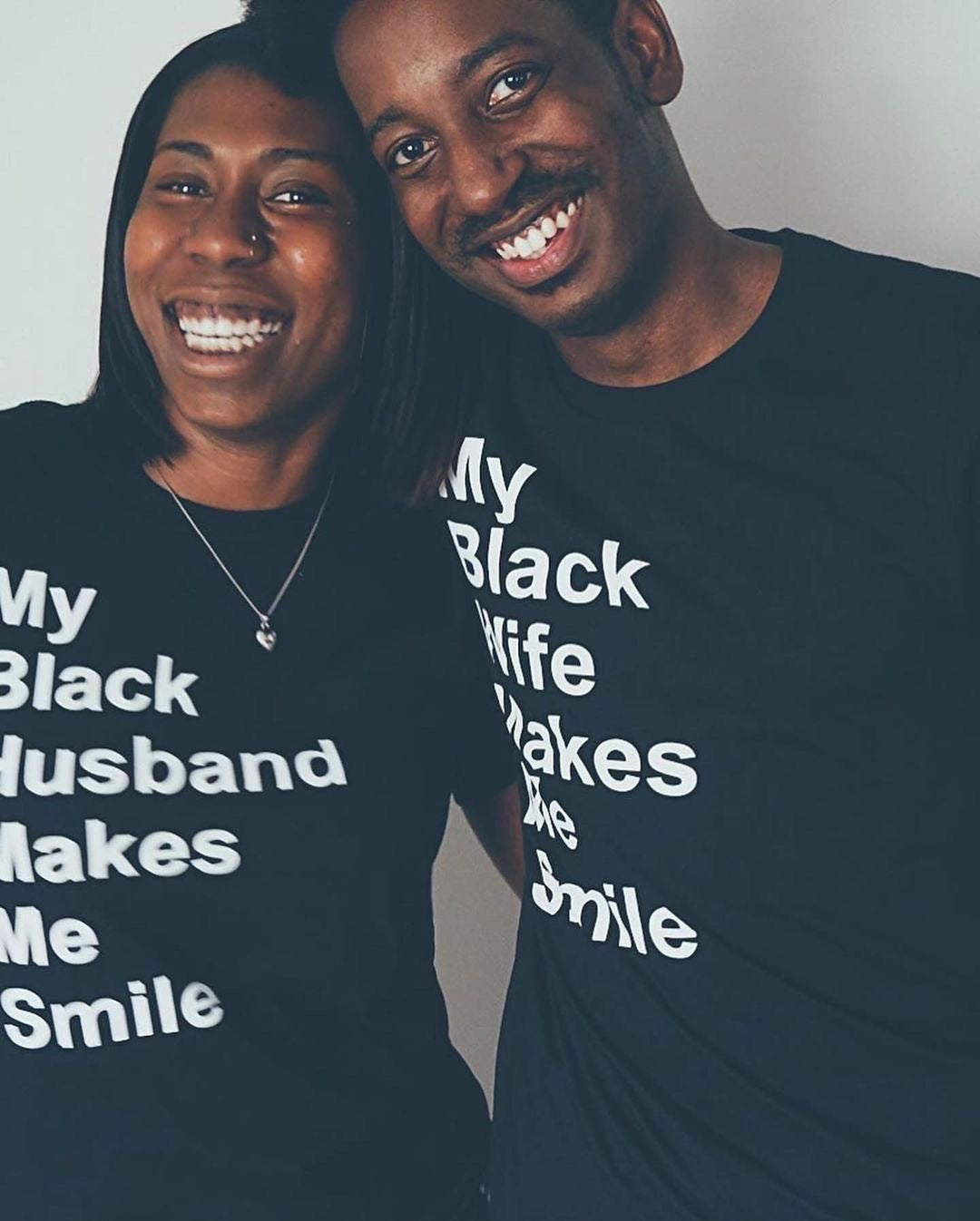 My Black Husband Makes Me Smile (T-Shirt)