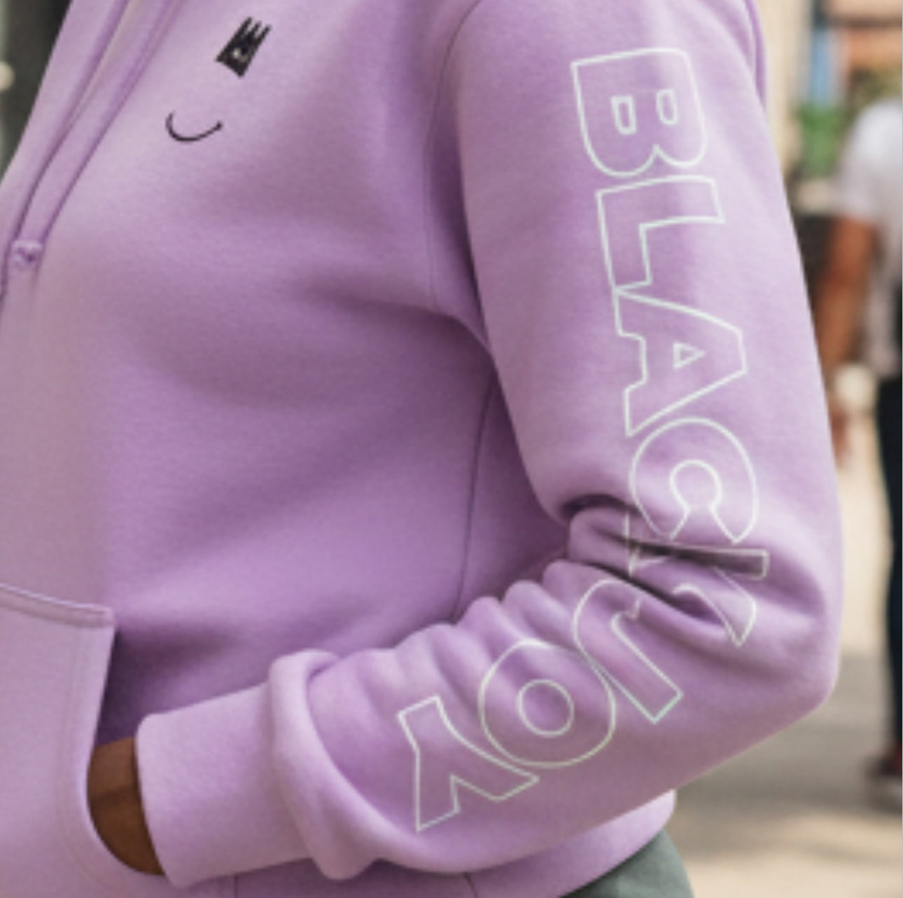 Black Joy (Hoodie)(Lavender & Sky Blue)