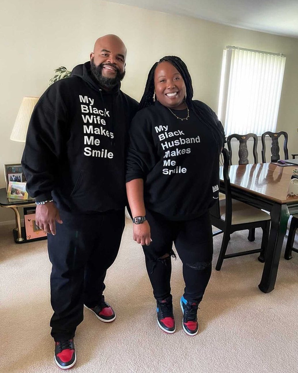 My Black Husband Makes Me Smile (Sweatshirt or Hoodie)