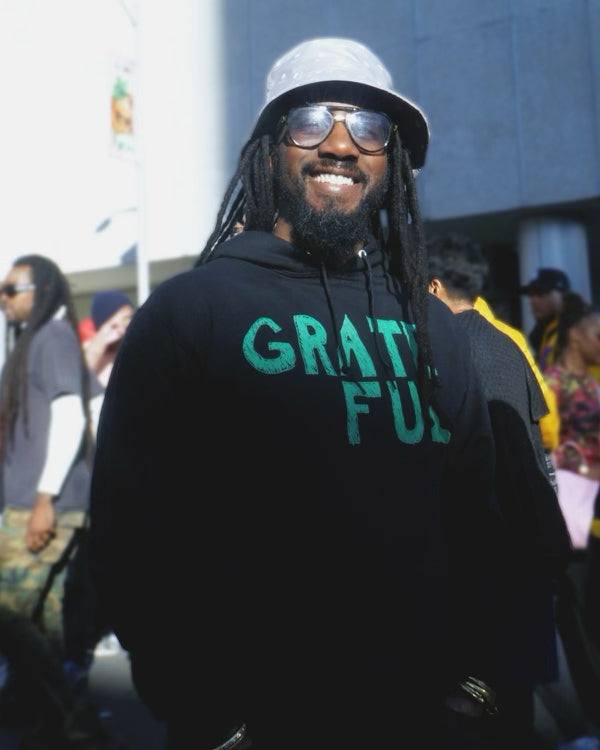 GRATEFUL (Hoodie) (Black and Abundant Green)