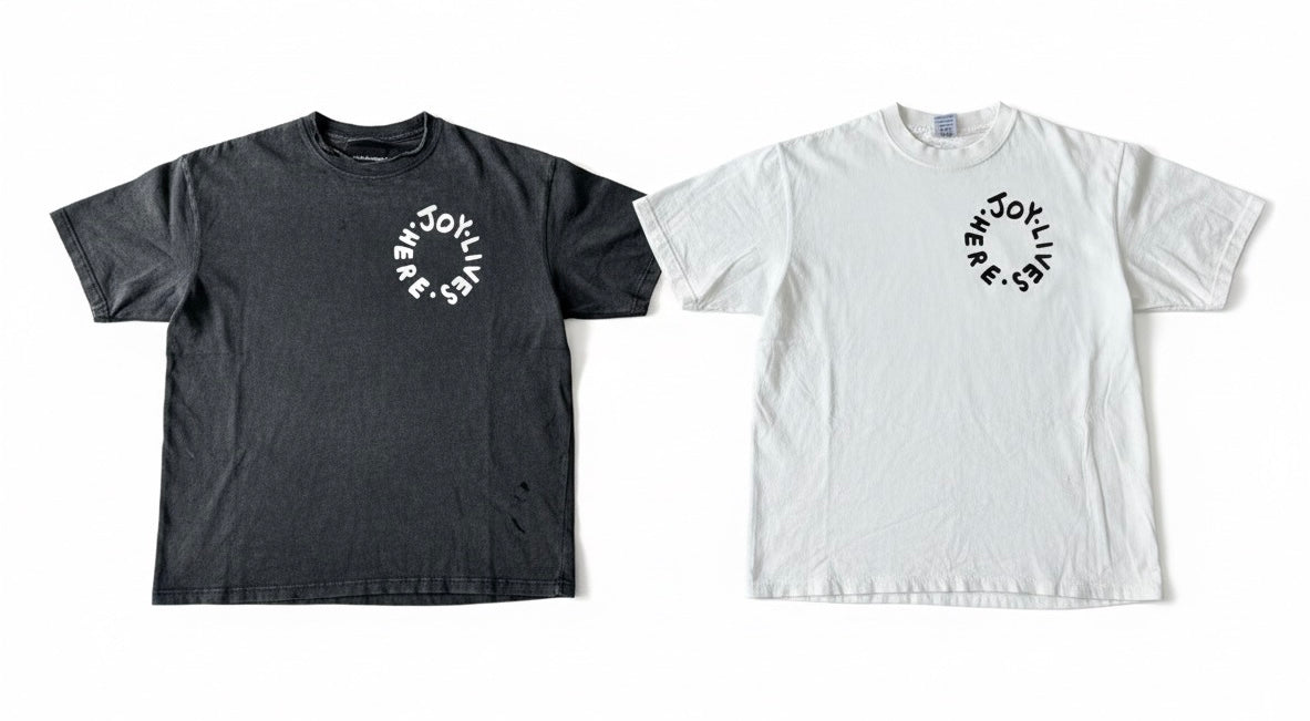 Joy Lives Here Oversized Tee | Hand-Drawn Design | Limited Edition BHM 2026