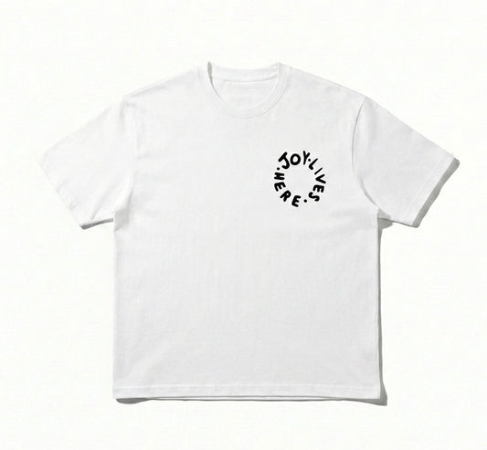 Joy Lives Here Oversized Tee | Hand-Drawn Design | Limited Edition BHM 2026
