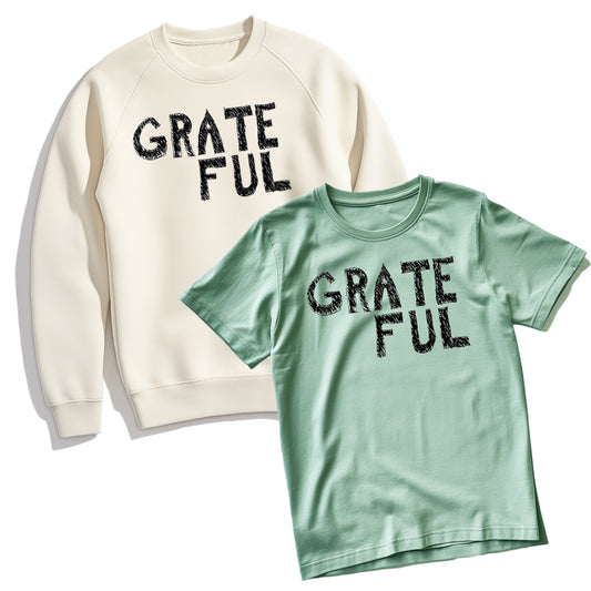 GRATEFUL Bundle(Cream and Sage) (Sweatshirt and T-shirt)