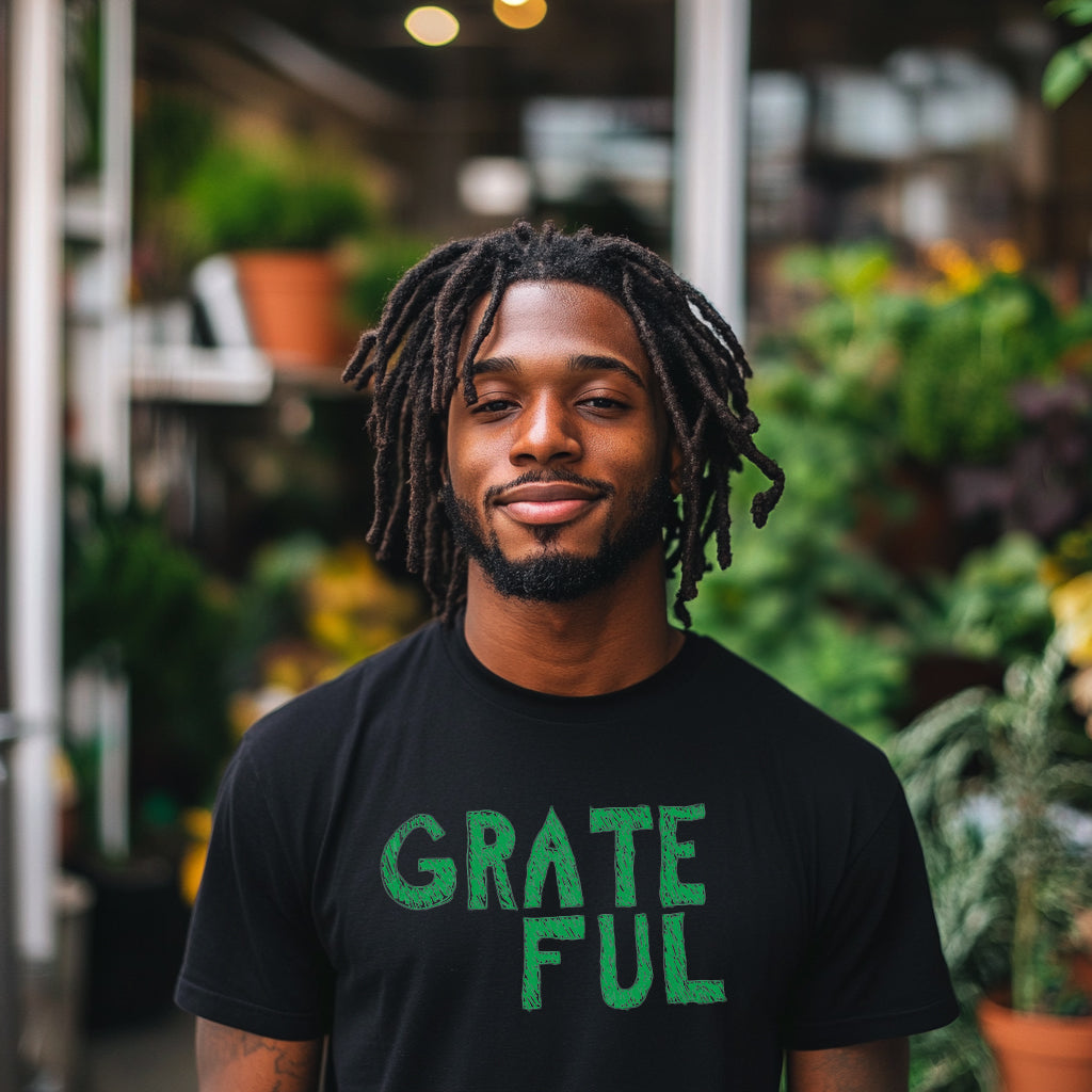 GRATEFUL (Black and Abundant Green)(TShirt)