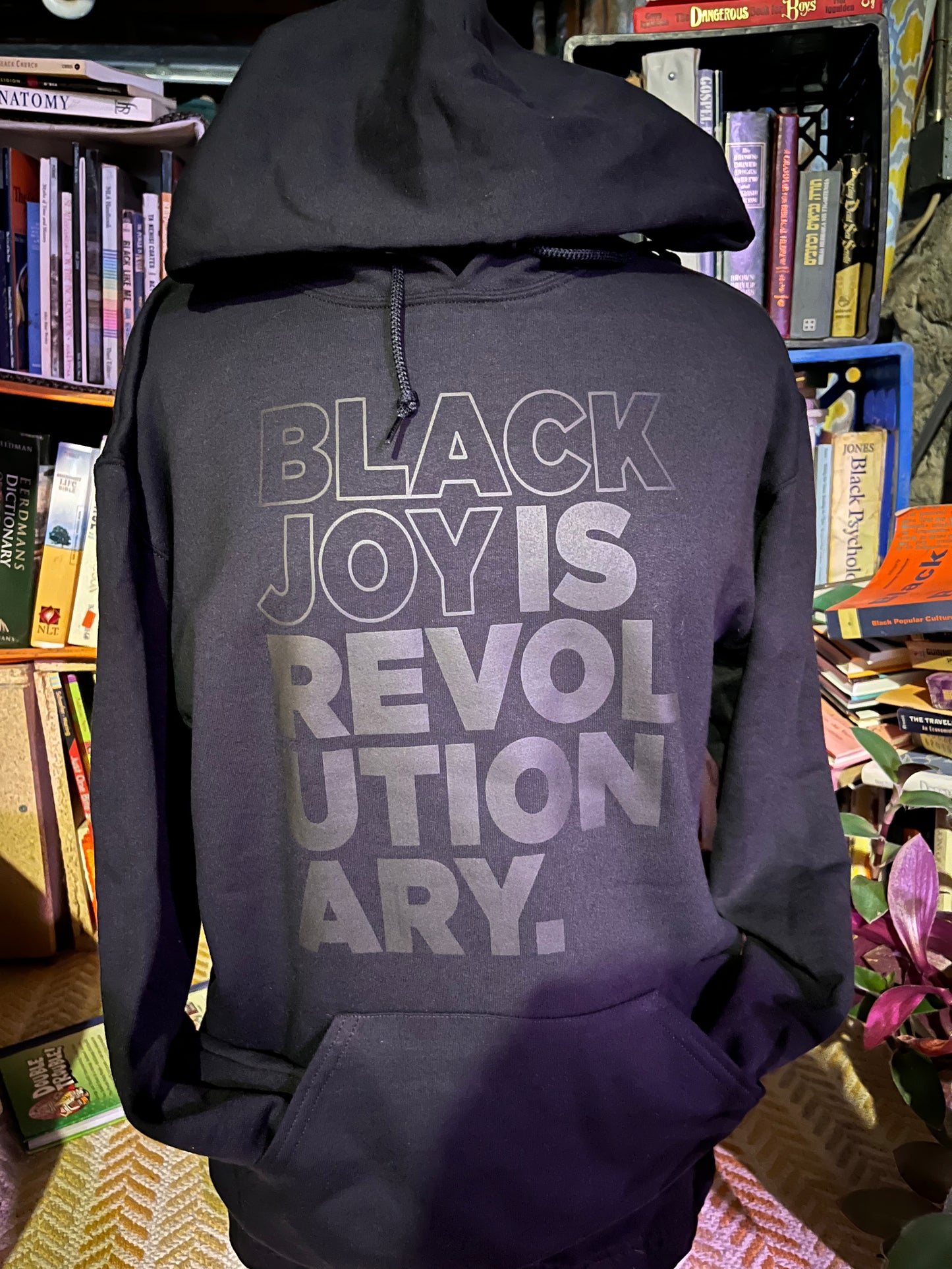 Black Joy is Revolutionary (Hoodie)(Black on Black)